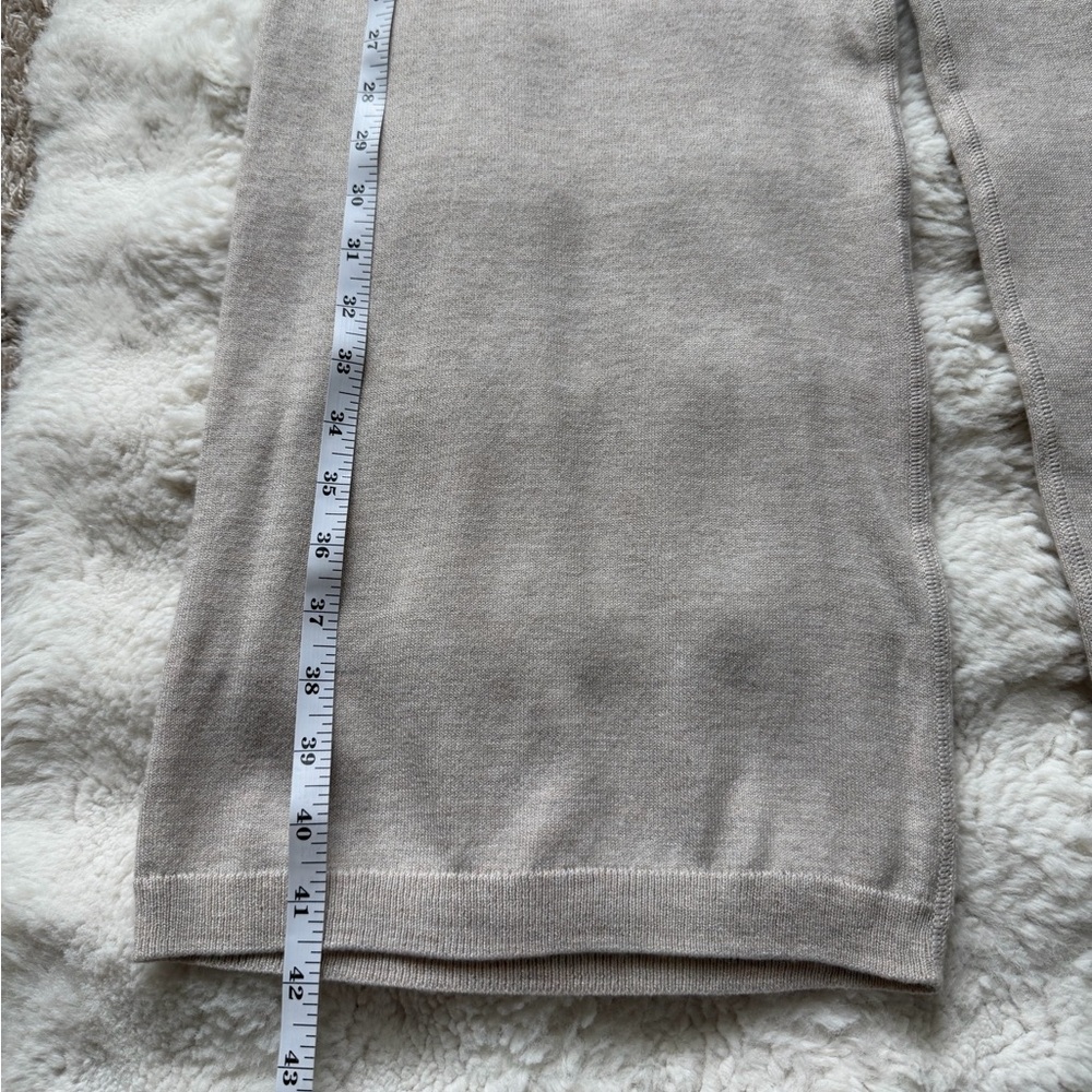 Victoria's Secret Soft Knit Oatmeal Neutral Wide-Leg High Rise Lounge Pants-M - Picture 12 of 15